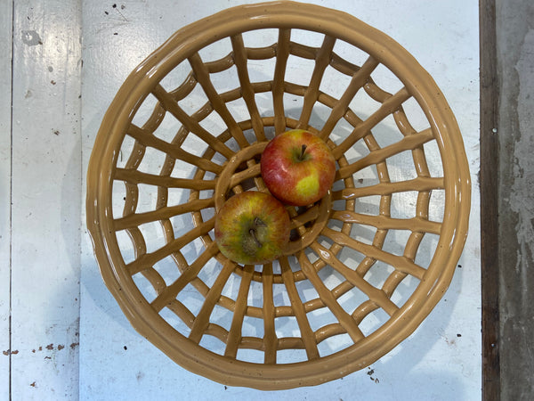 Yellow Lattice Ceramic Bowl