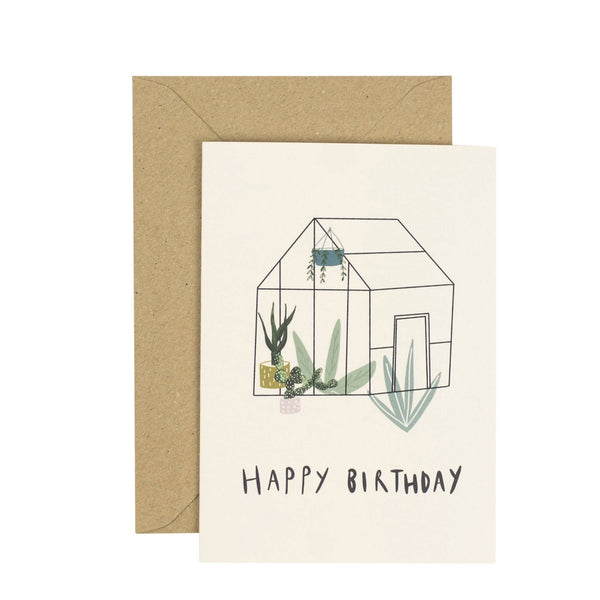 Greenhouse Birthday Greetings Card