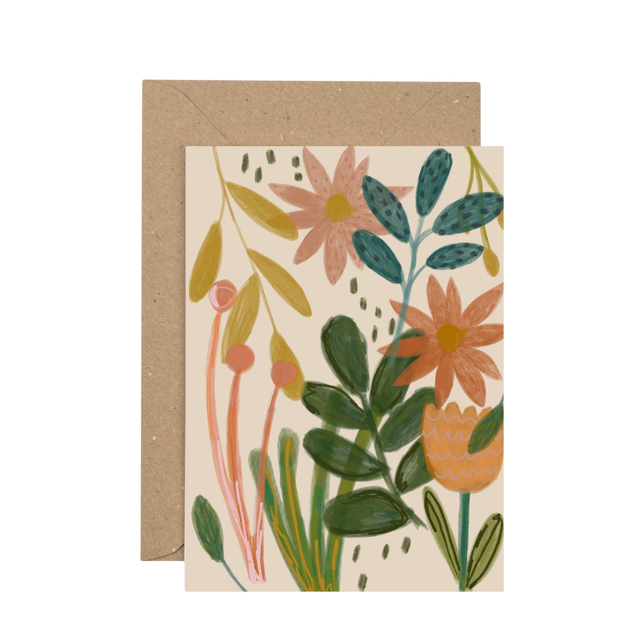 Blank Floral card