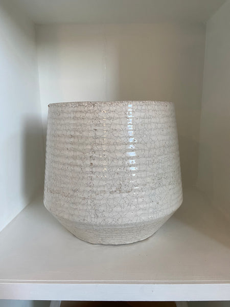 Ravello White Ceramic Pot in two sizes