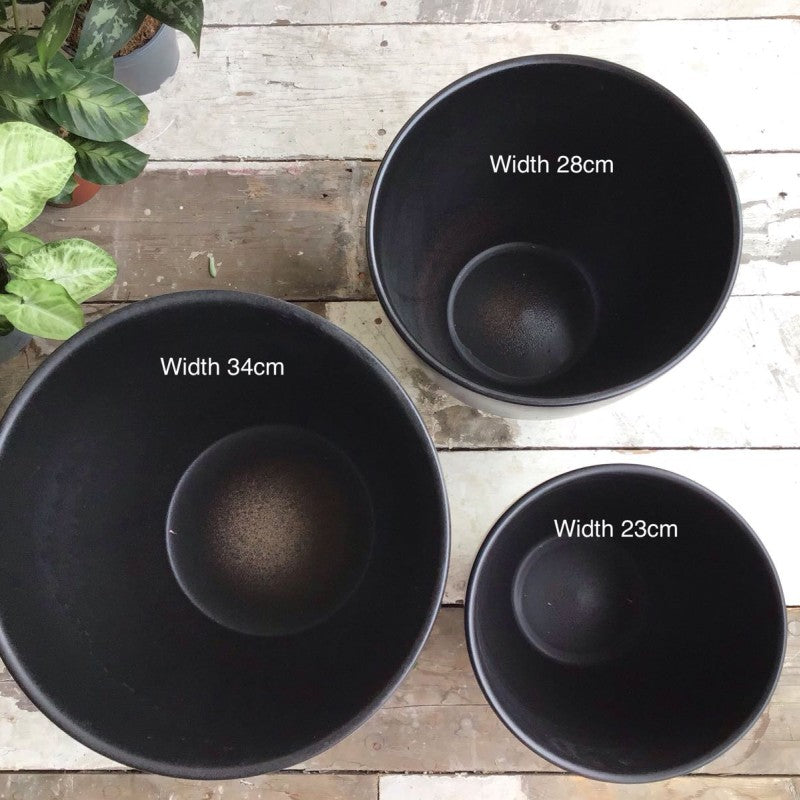 Floor pot (black) in 3 sizes